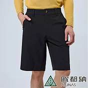 【ATUNAS 歐都納】男款防曬吸濕排汗彈性休閒短褲A1PA2311M- XL 黑