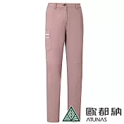 【ATUNAS 歐都納】女款蚊瘋不動彈性休閒長褲A1PA2305W- XL 玫瑰棕