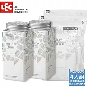 日本LEC 水晶顆粒消臭劑 美型角柱無香(330gx2瓶+600gx2包)