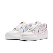 NIKE AIR FORCE 1 07 LX 女休閒鞋-白粉-HM3694011 US8 白色