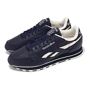 Reebok 休閒鞋 Classic Leather Vintage 40Th 男鞋 40周年 深藍 米白 復古 100033725