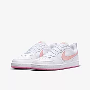 NIKE COURT BOROUGH LOW RECRAFT (GS) 中大童休閒鞋-白粉-DV5456111 US6 白色