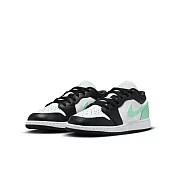 NIKE AIR JORDAN 1 LOW (GS) 中大童籃球鞋-黑綠-553560131 US5 黑色