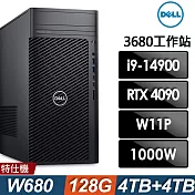 Dell 戴爾 Precision 3680工作站 (i9-14900/128G/4TB+4TSSD/RTX4090-24G/1000W/W11P)