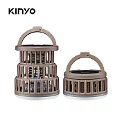 【KINYO】USB折疊式照明捕蚊燈|秒速收纳|LED電擊式|戶外必備 KL-6051 咖啡色
