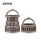 【KINYO】USB折疊式照明捕蚊燈|秒速收納|LED電擊式|戶外必備 KL-6051 咖啡色