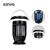 【KINYO】USB自動清潔太陽能捕蚊燈|無線|LED電擊式|便利充電 KL-6802