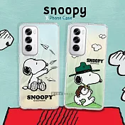 史努比/SNOOPY 正版授權 OPPO Reno12 漸層彩繪空壓手機殼 郊遊