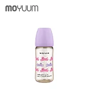 MOYUUM 韓國 PPSU 寬口奶瓶 270ml (2m+) - 貓咪夢境(葡萄紫)