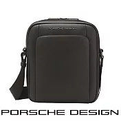 【Porsche Design 保時捷】限量3折 德國頂級小牛皮肩背包斜背包 全新專櫃展示品 (黑色 OLE1510BK)