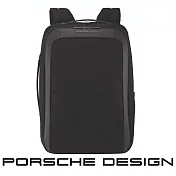 【Porsche Design 保時捷】限量3折 德國頂級小牛皮旅行後背包 全新專櫃展示品 (黑色 ONY1604)