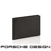 【Porsche Design 保時捷】限量3折 德國頂級小牛皮10卡皮夾 全新專櫃展示品 (黑色 OSO9901)