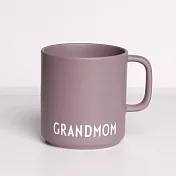 DESIGN LETTERS 雷雕文字骨瓷馬克杯350ml 灰紫GRANDMOM
