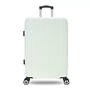 DF travel -摩納哥ABS系列 安全萬用密碼鎖360度雙排靜音飛機輪 28吋行李箱-共3色 白色