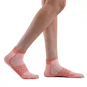 【紐西蘭Icebreaker 】女 短筒輕薄毛圈慢跑襪(+)-珊瑚粉橘 S