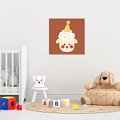 【Supreme print】藝術微噴霧面30x30cm 可愛動物 手繪風 油畫布無框畫-棕色小羊 掛畫 兒童房 北歐風 (客製商品)