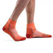 【紐西蘭Icebreaker 】男 短筒薄毛圈健行襪(+)- S 珊瑚橘