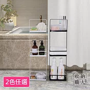 【收納職人】日式簡約浴室手提式三層架/衛浴瀝水儲物架/整理架 2色任選 黑色