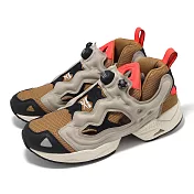 Reebok 休閒鞋 Instapump Fury 95 男鞋 棕橘 充氣式 緩衝 100033872