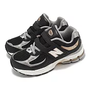 New Balance 休閒鞋 2002R 中童 寬楦 黑 海鹽 魔鬼氈 小朋友 千禧跑鞋 NB PV2002PO-W