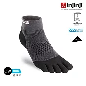 injinji Run吸排五趾短襪FX S 黑色