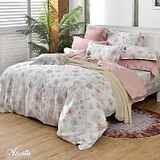英國Abelia《朵蜜花園》雙人天絲四件式防蹣抗菌吸濕排汗兩用被床包組