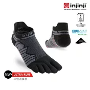 injinji Ultra Run終極系列五趾隱形襪 S 碳黑