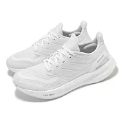 adidas 慢跑鞋 Pureboost 5 男鞋 女鞋 白 網布 緩衝 全白 運動鞋 愛迪達 ID3618 27cm WHITE