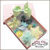 【akiko kids】日本可愛造型系列兒童髮夾超值10件組禮盒 -黃色