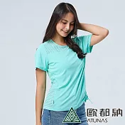【ATUNAS 歐都納】女款Polygiene抑菌抗臭涼感短袖T恤A1TS2303W- XL 薄荷綠