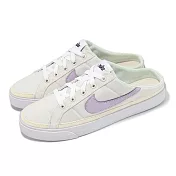 Nike 穆勒鞋 Wmns Court Legacy Mule 女鞋 白 紫 黃 懶人鞋 休閒鞋 HJ3494-151