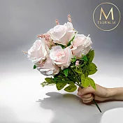 【Floral M】英式卡爾玫瑰優雅粉仿真花花材（1入/組）