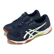 Asics 排球鞋 GEL-Rocket 11 2E 男鞋 寬楦 藍 白 膠底 室內運動 羽排鞋 亞瑟士 1073A066403