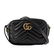 GUCCI Marmont mini款方型側背鍊包_展示品 (黑色)