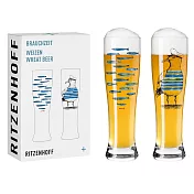 【德國 RITZENHOFF】傳承時光系列- 海鷗與沙丁魚小麥啤酒對杯/646ml