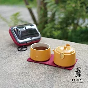 【陸寶LOHAS】大吉隨手泡 一壺一杯搭配透明便攜包 三色可選  琉璃黃