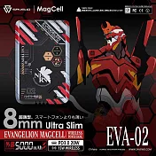 MagCell X EVANGELION 新世紀福音戰士 5000mAh超薄磁吸式無線行動電源 二號機裝甲(EVA-02)