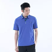【遊遍天下】男款抗UV防曬吸濕排汗速乾機能短袖POLO衫(GS1037) XL 藍色