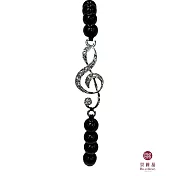 BILLY KING 貝麗晶 【音符系列-30】(BK1117) 高音譜記號黑瑪瑙手鍊