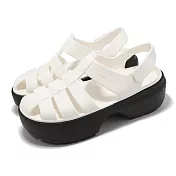 Crocs 涼鞋 Stomp Fisherman Sandal 男鞋 女鞋 粉筆色 厚底 雪屋涼鞋 卡駱馳 2099380WV 23cm CHALK