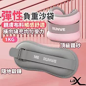 【LDX】彈性負重沙袋(1KG兩入)(兩色任選) 櫻花粉