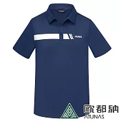 【ATUNAS 歐都納】男性款ATUNAS-TEX吸濕排汗短袖POLO衫A5PS2008N*- 4XL 深藍