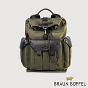 【BRAUN BUFFEL 德國小金牛】台灣總代理 馬可 後背包-軍綠色/ BF541-73-AGN