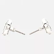 Tory Burch 雙T-LOGO晶鑽造型耳環-銀色
