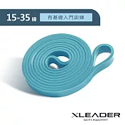 【Leader X】多功能訓練環狀彈力帶 伸展輔助健身阻力帶 藍色(15-35磅)