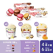 【Haagen-Dazs 哈根達斯】 驚艷雙享馬卡龍冰淇淋綜合10入組(2024中秋禮盒最佳首選)