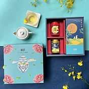 C2【無藏】中秋公益祝福綜合茶食禮【圓滿】-精美方盒組 (2茶+1煎餅)