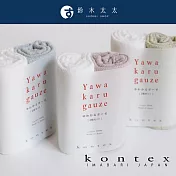 【日本愛媛 KONTEX】輕柔便攜萬用紗布巾2入組 (藍x白)