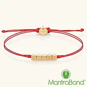 MANTRABAND 美國悄悄話 金色LOVED幸運繩手鍊 紅色情侶手鍊