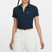 NIKE AS W NSW ESSNTL SS POLO CRP TO 女短袖POLO-藍-DV7885478 M 藍色